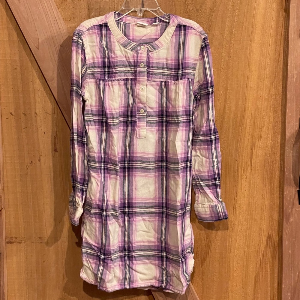 GAP kids purple plaid tunic. Girls size 8. Like new.